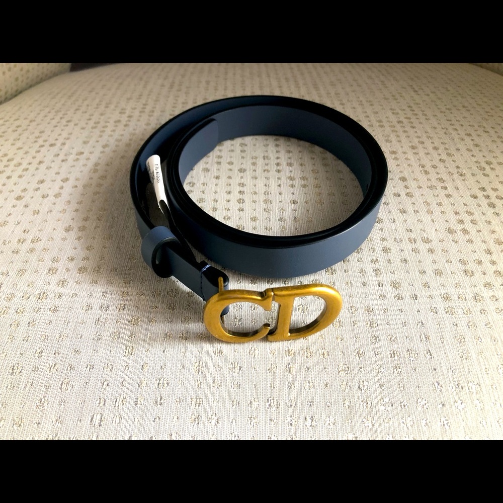 Dior Dark Denim Belt